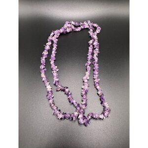 Gorgeous Amethyst Necklace Purple Nugget Chips Beads